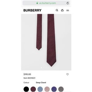 BURBERRY Modern Cut Check Silk Tie